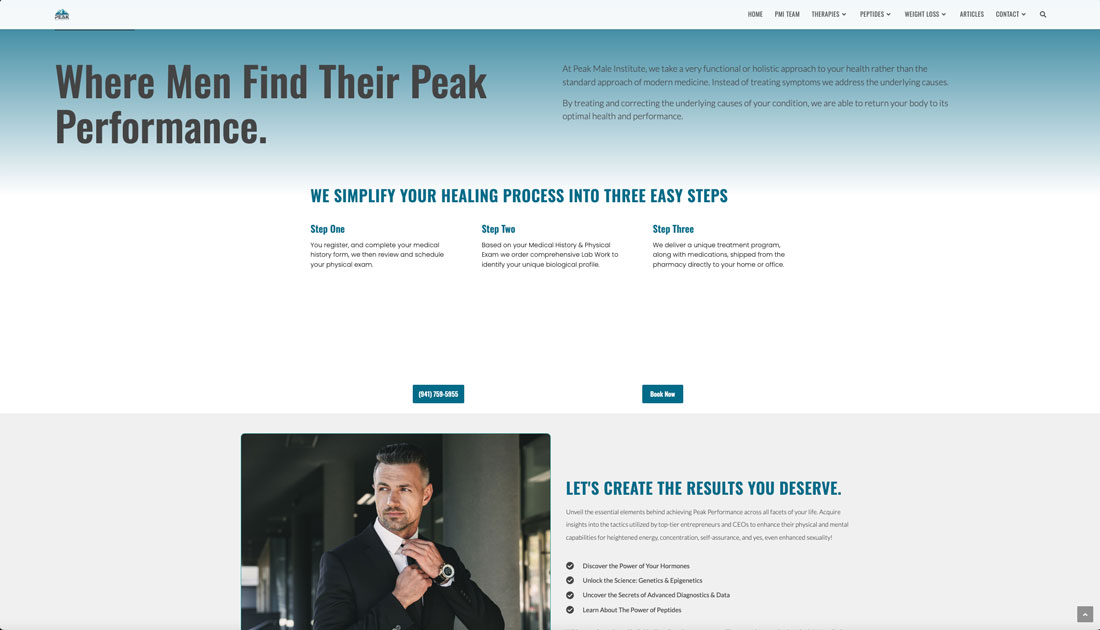 Peak Male Institute Home Page - Program Info